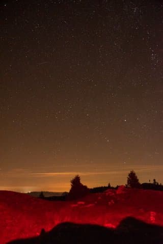 Ciel étoilé depuis le Mont Tendre